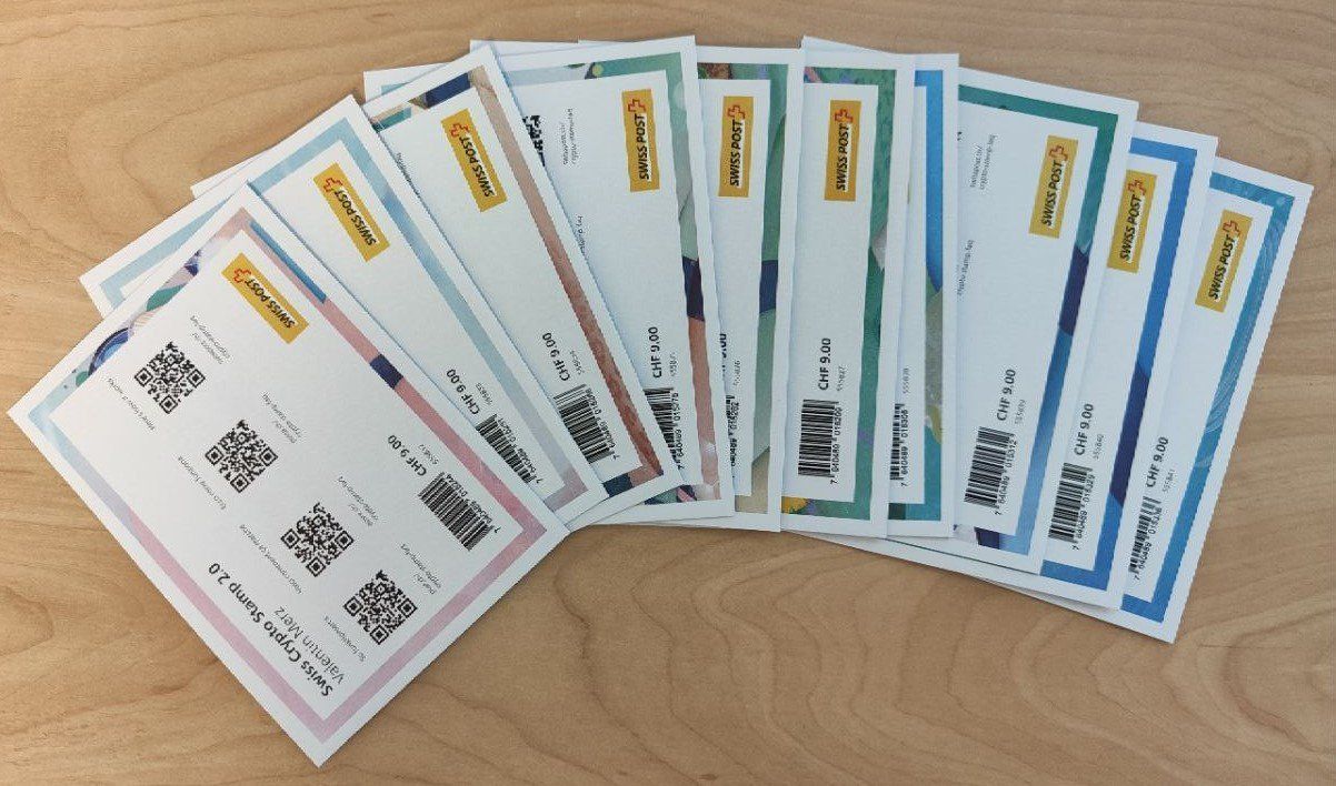 Tutti i francobolli: Crypto Stamp 2.0, Set aller 10 Versionen – Nuovo e nell'imballaggio originale da Amriswil venduto da K8D 1