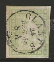 1855 : Strubel Nr. 26C, Randstück, geprüft : KP 140.--