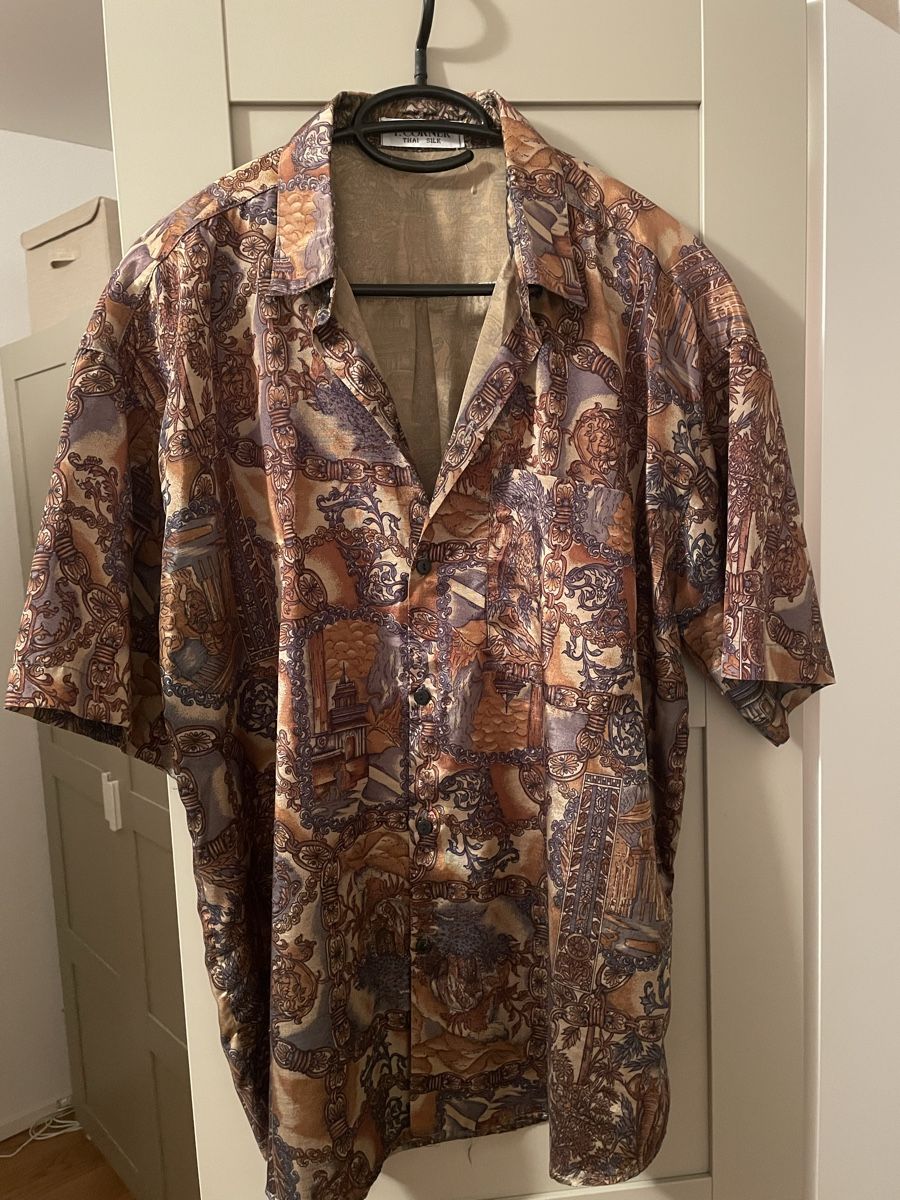 Camicie: Herren Hemd T-Corner Thai Silk Grösse L – Usato da Winterthur venduto da orep1234