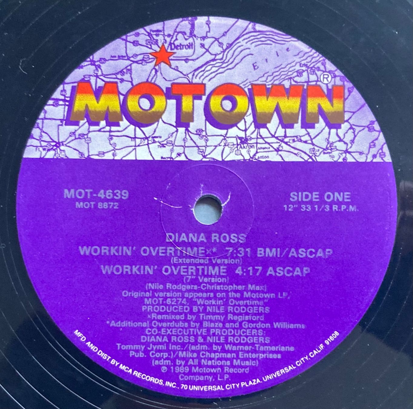 Vinyles: DIANA ROSS - WORKIN' OVERTIME – D'occasion à Poliez-Pittet par Newtown-Records 2