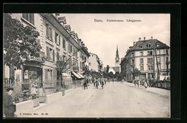 Bern, Freiestrasse. Länggasse, mit Kirc