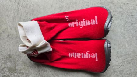 Leguano Barfussschuhe XXL (46/47) rot weiss
