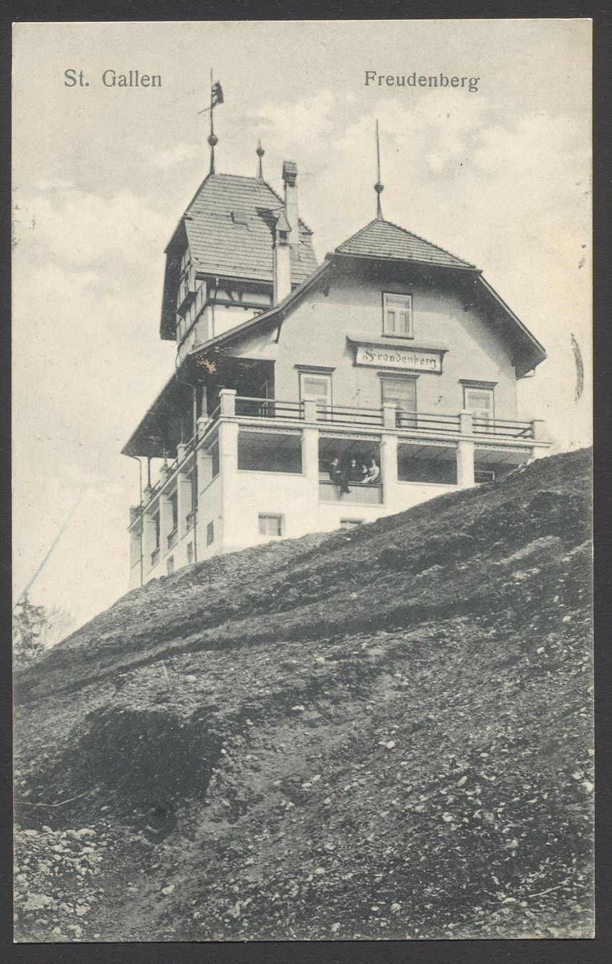 Cartoline postali: PK St. Gallen - Freudenberg – Usato da Siebnen venduto da Fstaehli
