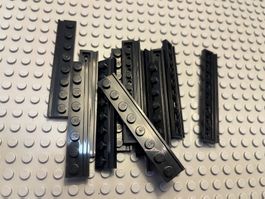 Lego 13x  Führungsschiene  1x8 (4510) schwarz