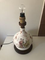 Jolie lampe ancienne porcelaine à décoration asiatique et si