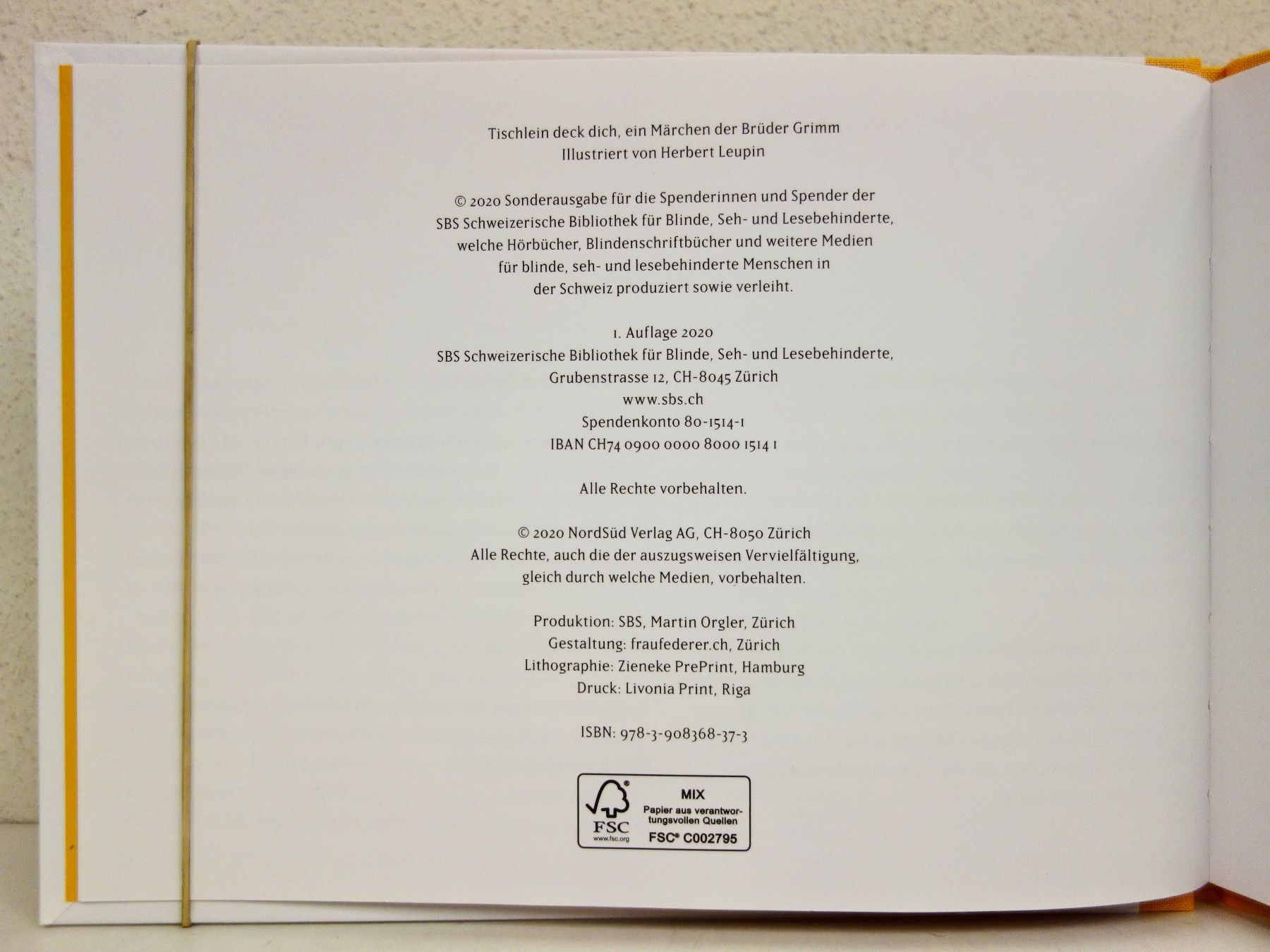 Bücher: Tischlein deck dich, Brüder Grimm, Herbert Leupin NEU TOP – Neu (gemäss Beschreibung) aus Kerzers von wisaundso 2