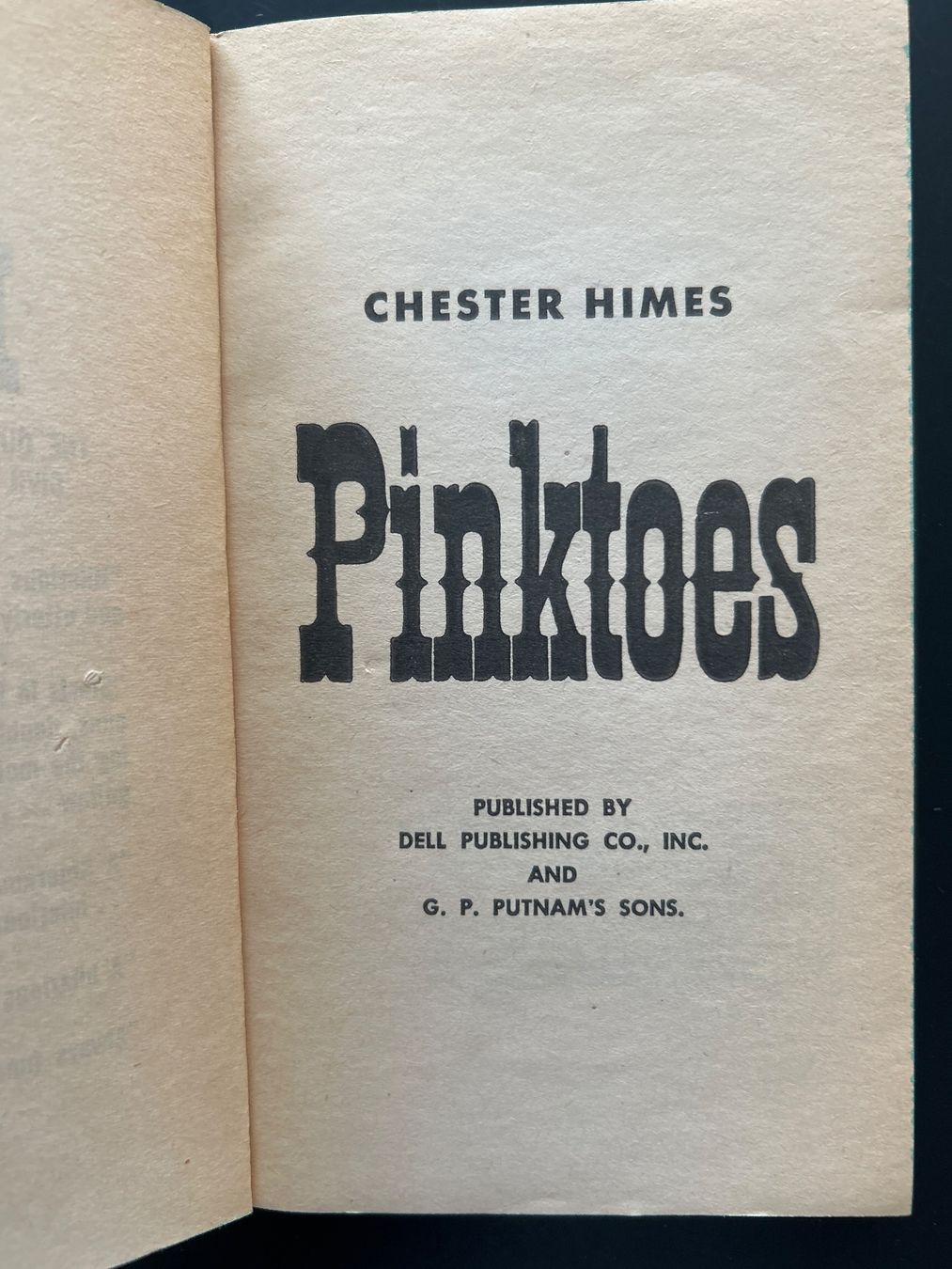 Libri: PINKTOES by CHESTER HIMES – Usato da Zumikon venduto da tuna007 3
