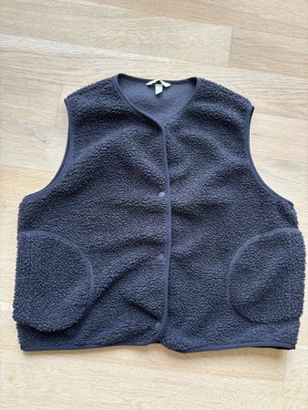 Teddy Gilet Gr. L dunkelblau H&M