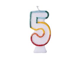 Zahlenkerze "5", Geburtstagskerze