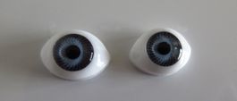 Puppenaugen, blau, 1.5 x 1.0 cm, ovale Ersatzaugen, Augen