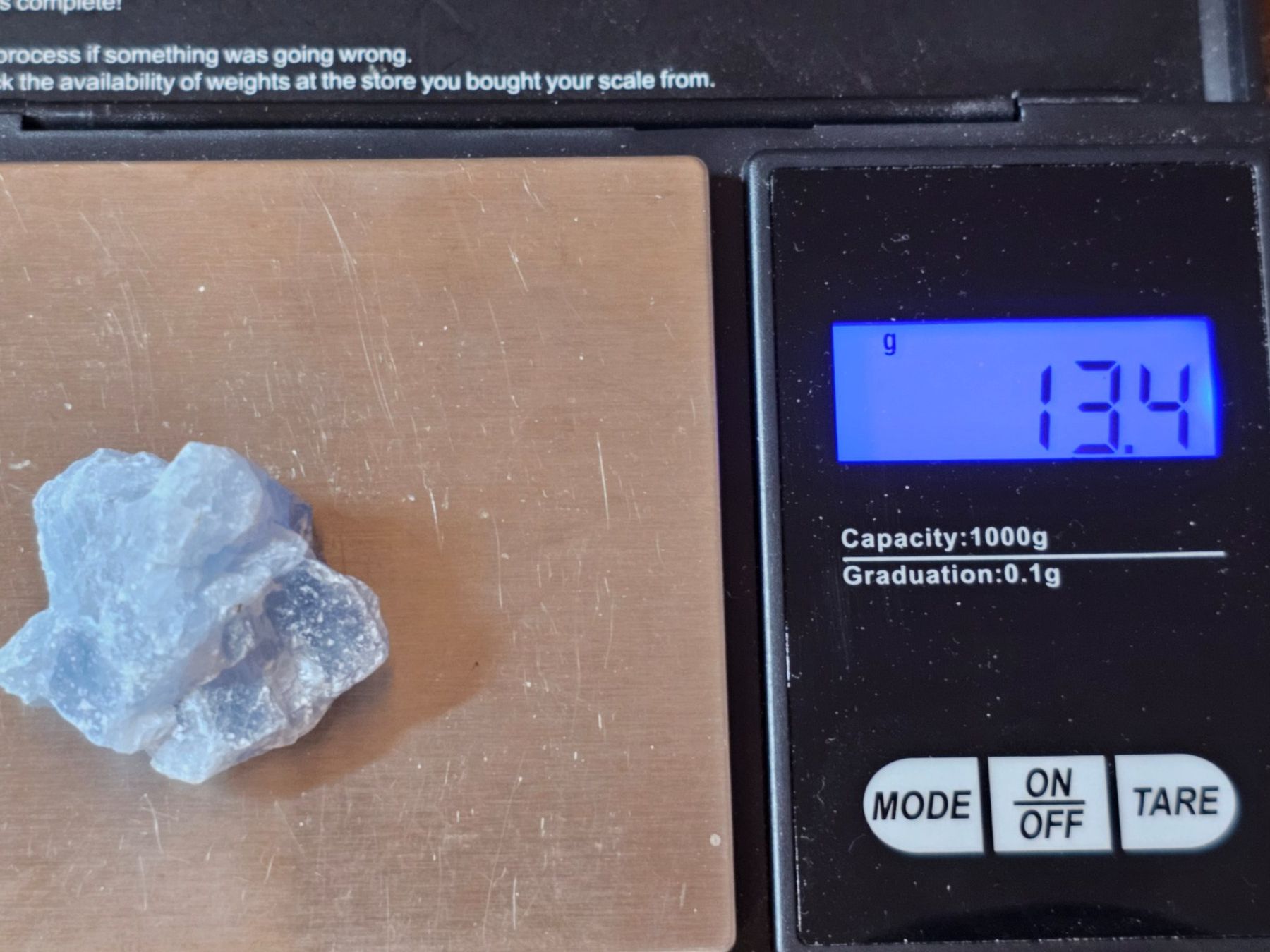Minerali & Pietre curative: 13gr Calzit Calcith hellblau Heilwasser Kalzit Heilstein – Nuovo (secondo la descrizione) da Riedt b. Erlen venduto da Gottestraene 7