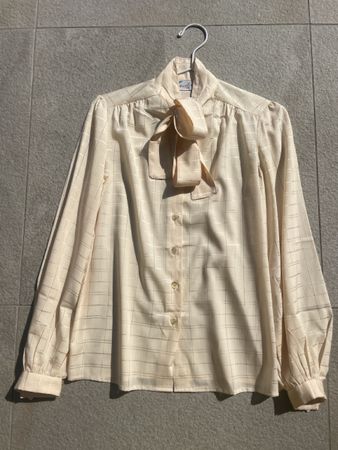 Chemise Gérard Pasquier Vintage carreaux transparent beige 