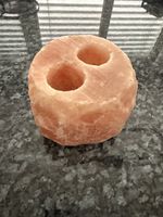 Salzkristall Teelichthalter 13x11 cm