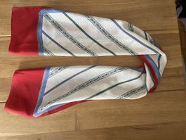 Celine Paris Seidenschal, Rot/Weiss, Top Zustand, Chic!