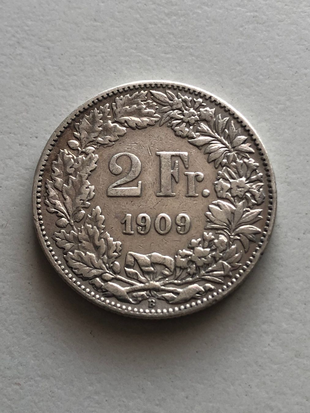 Alle Münzen: 2 Fr. 1909 – Gebraucht aus Schötz von Odpa
