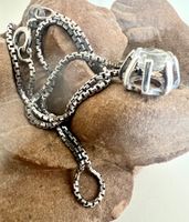 Silber 925 Collier – Bergkristall in markanter Sternfassung