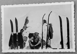Privatfoto, Unikat, 1941 - Melchser-Frutt, Kerns, Skifahren