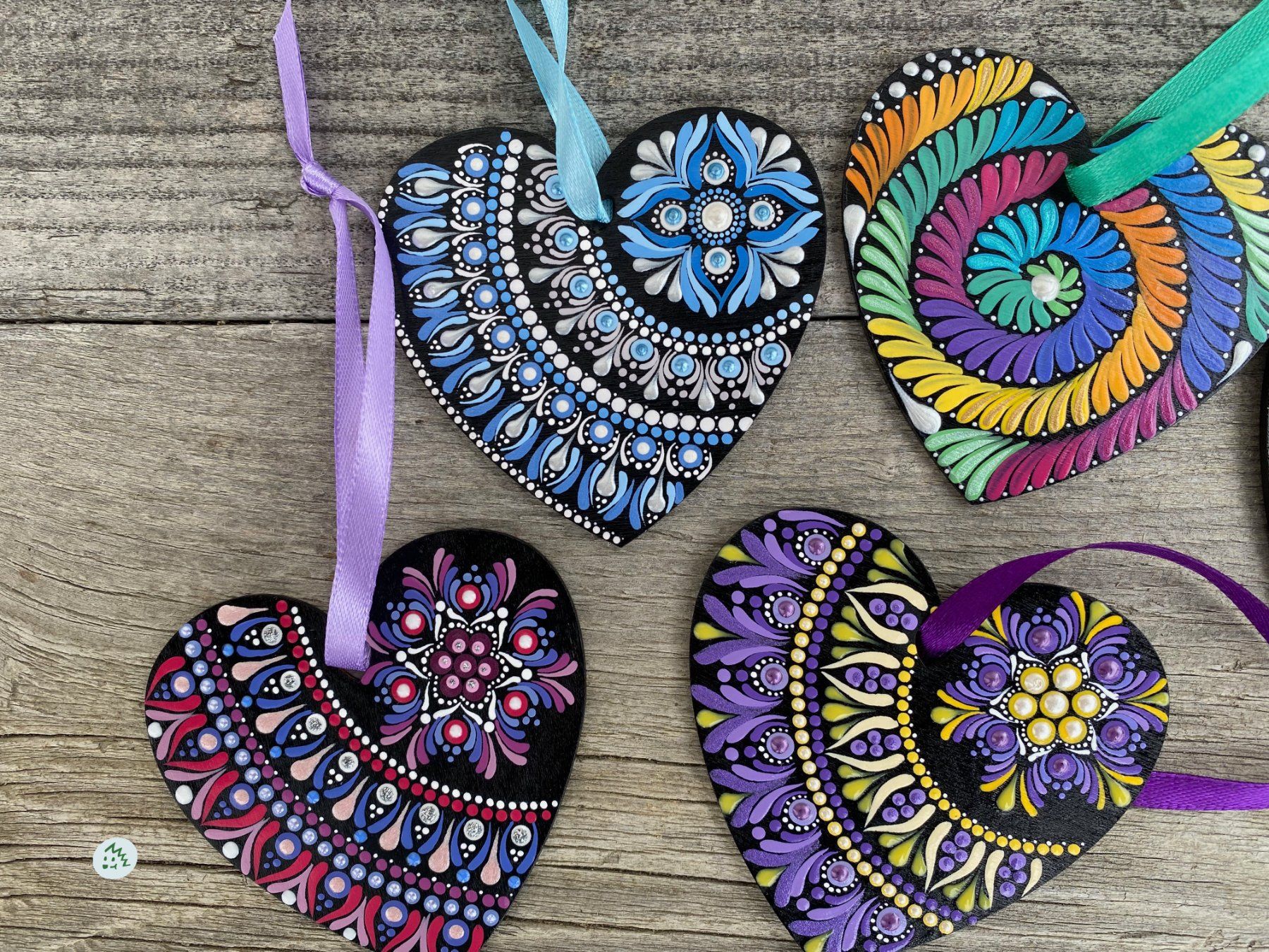 Alle Dekorationen: Mandala Geschenkanhänger, Herz, Geschenk, Glücksbringer – Neu und originalverpackt aus Fanas von Omibia 1