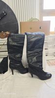 Overknee Lederstiefel Gr. 41 – 10 cm Absatz – Stretchschaft
