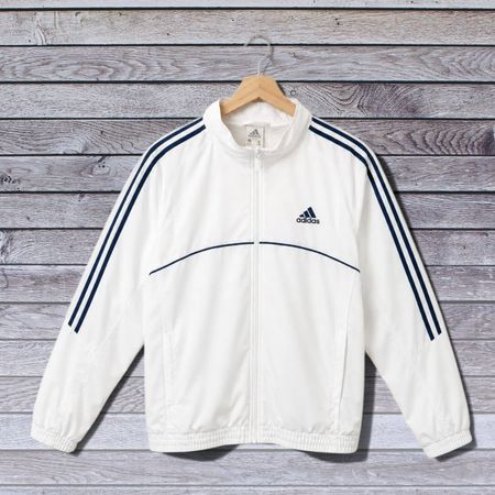 Adidas Trainingsjacke weiss-blau - Grösse M - Wie neu - 2007