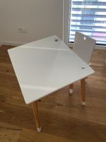 Kindertisch und Stuhl Set weiss Holz gebraucht 50cm