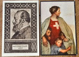 2 Bundesfeierkarten 1915, 1917