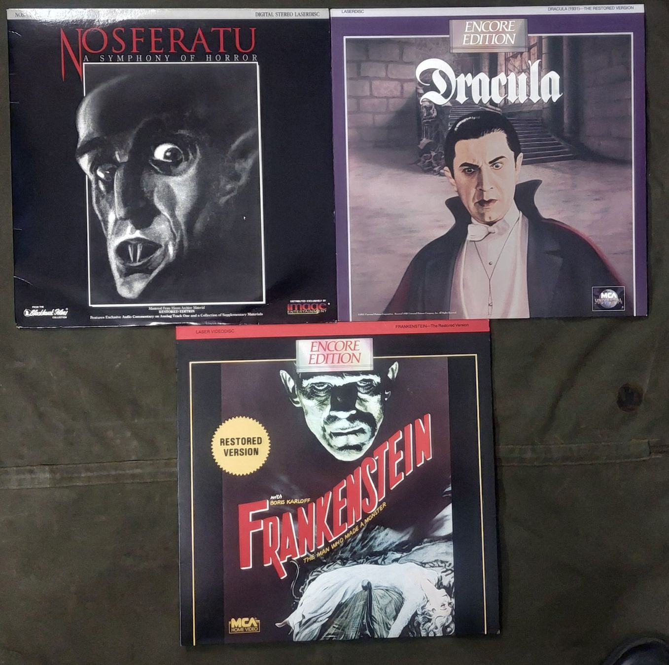 Tous les DVDs: Laserdisc NTSC Horror, lot de 3 discs – D'occasion à Chapelle-s-Moudon par gerryp