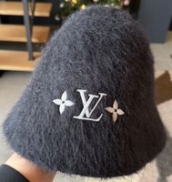 RARITÄT - LOUIS VUITTON Woll-Hut, grau/schwarz, S/56cm