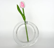 Glasvase / Blumenvase rund, zeitlos-schön für den Frühling🌸