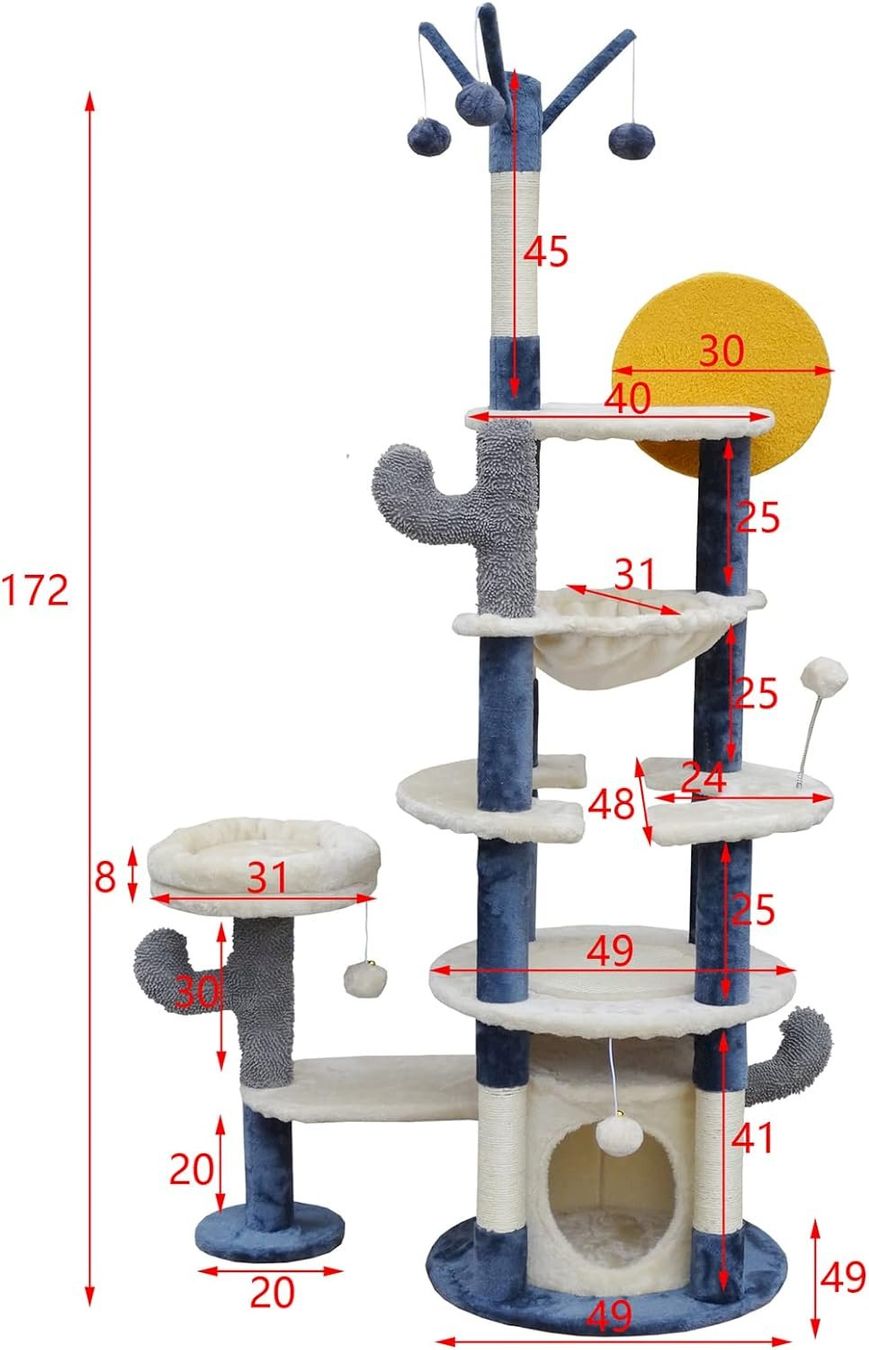 Tiragraffi: Fudajo Kratzbaum Kaktusdesign 172 cm – Nuovo e nell'imballaggio originale da Bottighofen venduto da zaap 1