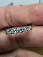 Bague argent avec diamants de moissanite de 0,5 ct GRA