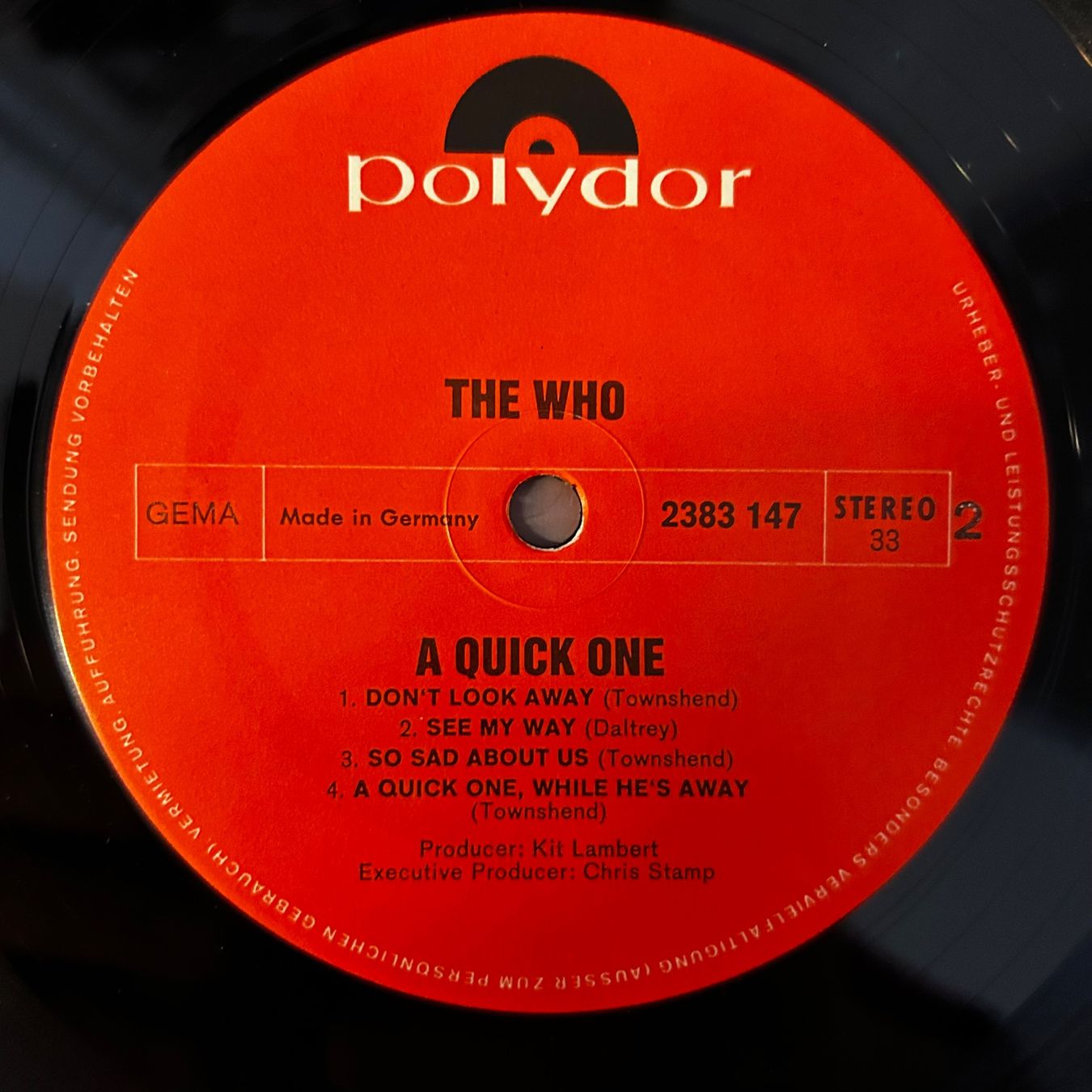 Schallplatten: The Who - A Quick One, Polydor Vinyl LP – Gebraucht aus Aesch BL von BlueMusicRecords 3