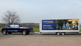 Humbaur 3t Transportanhänger 6,2 m mit Blache + Überfahrwand