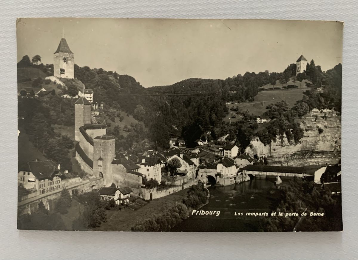 Cartoline postali: Ansichtskarten Schweiz - Auquartier und Galterntal Freiburg – Usato da Düdingen venduto da polytropon_5 1