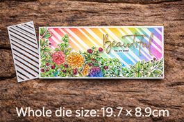 Neue, grosse Stanzschablone Hintergrund diagonale Streifen