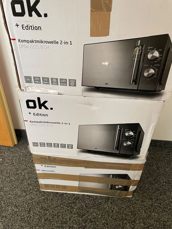 OK PLUS OMW 2221 B CH Mikrowelle mit Grillfunktion (Schwarz) (Neu ...