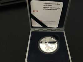 20 Franken Silbermünze GLOBI 2012 PP Top Zustand