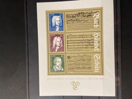 DDR 1985 Bach/Händel/Schütz Block 81 **