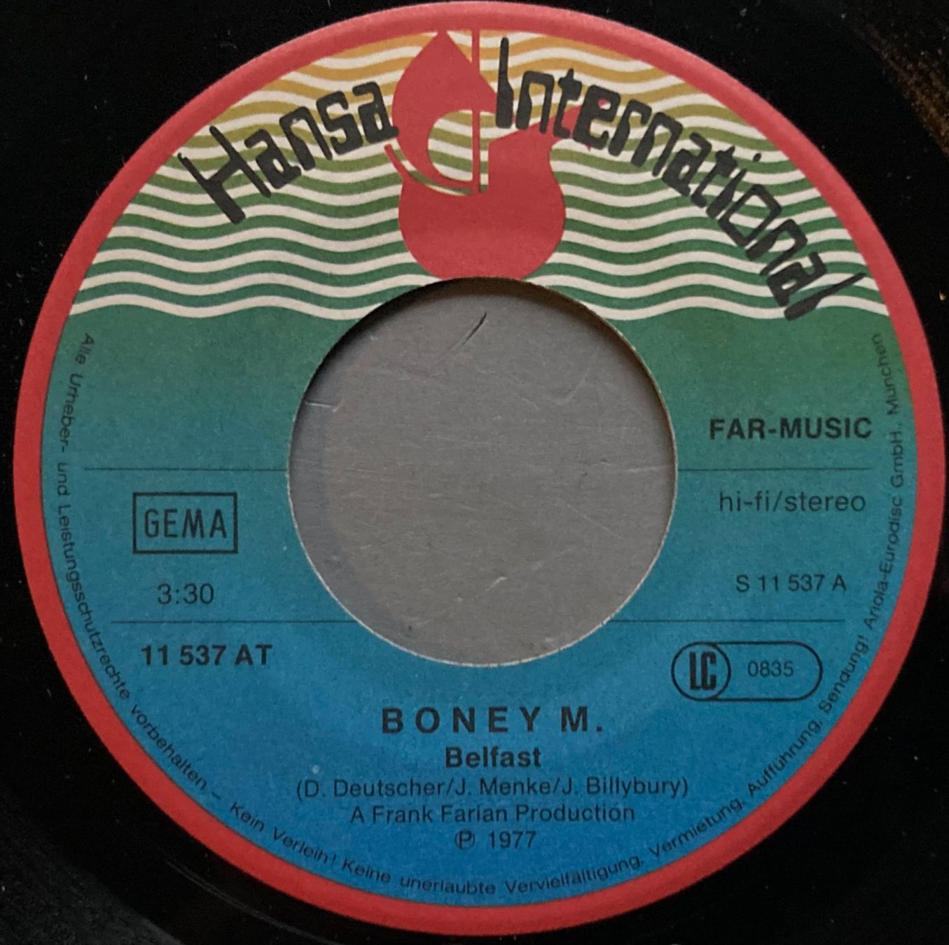 Dischi in vinile: BONEY M. - BELFAST / PLANTATION BOY – Usato da Poliez-Pittet venduto da Newtown-Records 2