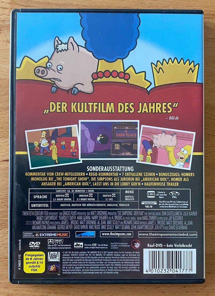 Alle DVDs: DVD - Die Simpsons der Film – Gebraucht aus Winterthur von Secondhand-Family 2