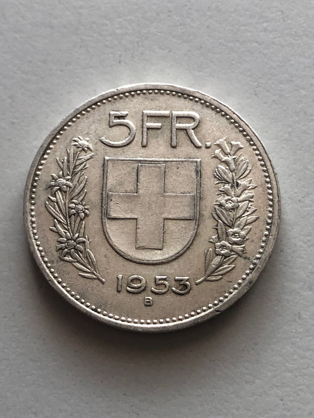 Tutti le monete: 5 Fr. 1953 – Usato da Schötz venduto da Odpa