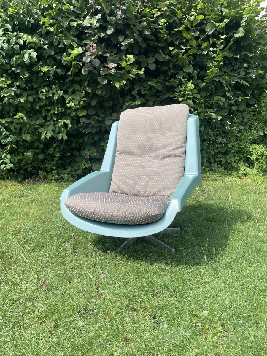 Poltrone: Sessel türkis metallisiert, mit Polster – Usato da Wangen SZ venduto da flowerfly