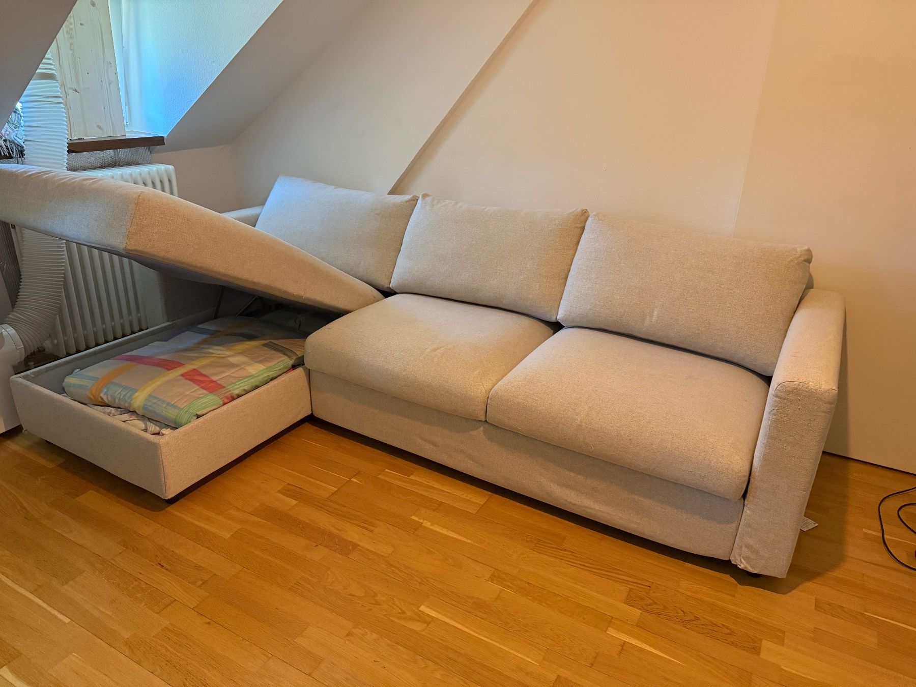 Ikea Sofas: VIMLE 3er-Bettsofa mit Récamiere, Gunnared beige – Gebraucht aus Basel von Tinkerbell01- 1