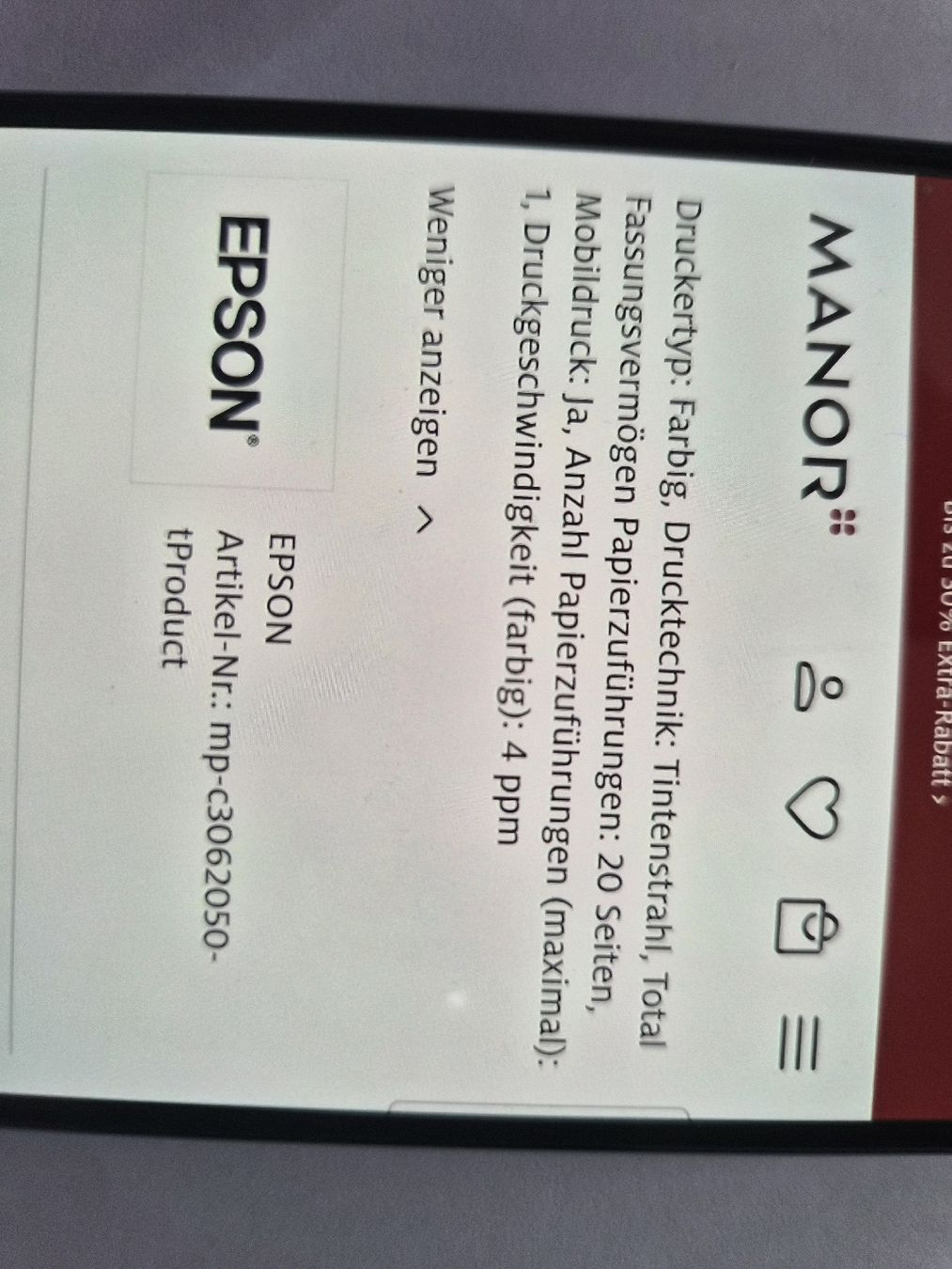 Epson Imprimantes: Epson Mobiler Drucker Workforce wf 110w – D'occasion à Basel par dhe_qbg8 6