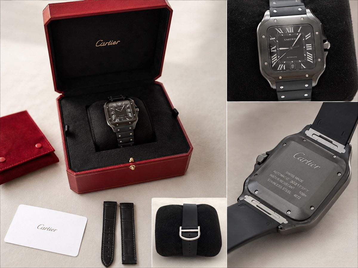 Cartier Orologi: Cartier Santos Uhr Black – Nuovo (secondo la descrizione) da Glattfelden venduto da Candi6 4
