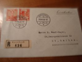 Schön frankierter R-Brief 1936, o Rorschach