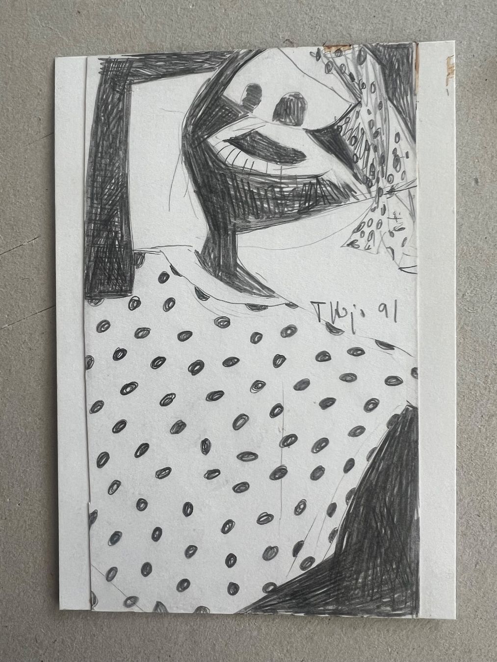 Grafiken & Lithographien: Konvolut: Thomas Jost, 10 Original-Bleistiftzeichnungen – Gebraucht aus Rain von Pic-Ass 3