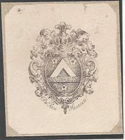 Ex-libris héraldique DU PAN, Jacob-Lamoral (1753-1819)