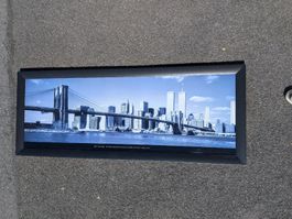 New York Panorama Brooklyn Bridge Twin Towers 160x63 cm