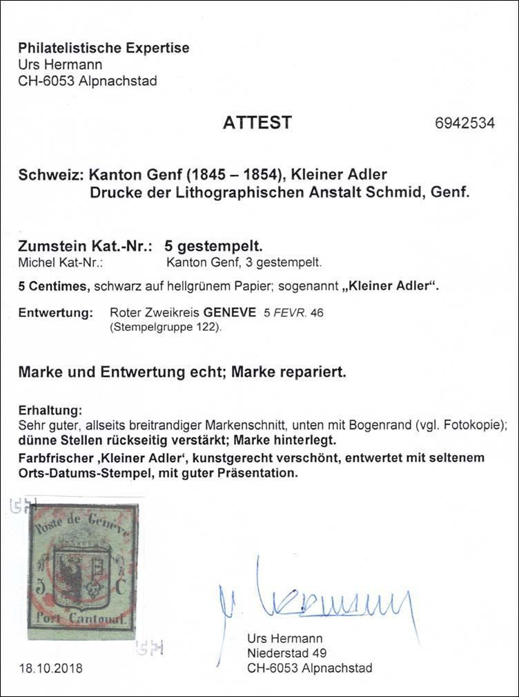 Alle Briefmarken: KLEINER ADLER mit Rundstempel und Bogenrand – Gebraucht aus Heerbrugg von Swissphila 3